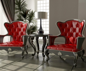 European Style New Classical Style Single Sofa-ID:921223747