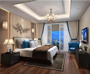 New Chinese Style Bedroom-ID:631640661