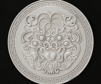 European Style Plaster Carved Top Plate-ID:172825281