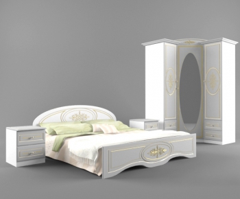 European Style Double Bed-ID:228686494