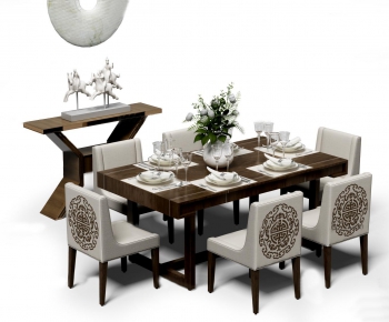 New Chinese Style Dining Table And Chairs-ID:620648155