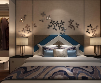 New Chinese Style Bedroom-ID:125114385