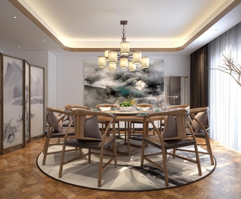 Modern New Chinese Style Dining Room-ID:882494235