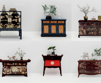 Chinese Style Side Cabinet/Entrance Cabinet-ID:525203354