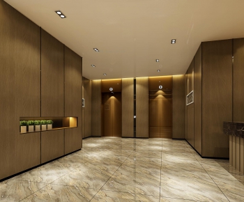Modern Corridor/elevator Hall-ID:214830681