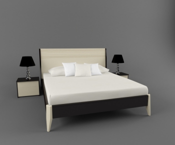 Modern Double Bed-ID:908689524