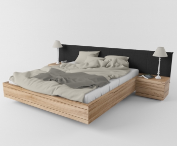 Modern Double Bed-ID:950370397