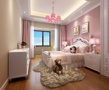 American Style Simple European Style Bedroom-ID:993812333