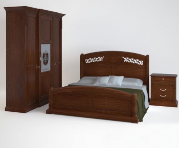 European Style Double Bed-ID:921759368