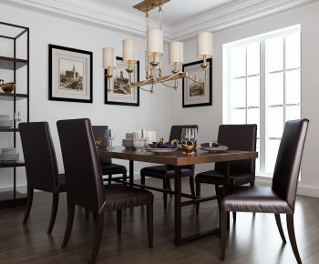 American Style Dining Table And Chairs-ID:931522522