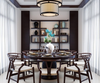 Modern New Chinese Style Dining Room-ID:768497867