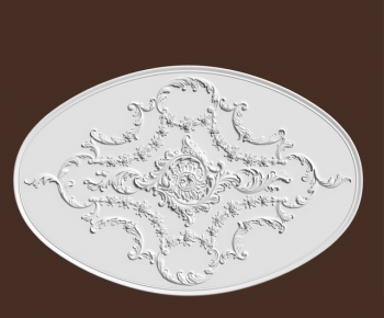 European Style Plaster Carved Top Plate-ID:376954989