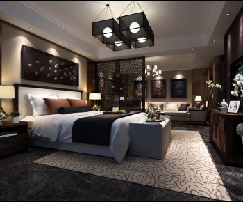 New Chinese Style Bedroom-ID:885057536