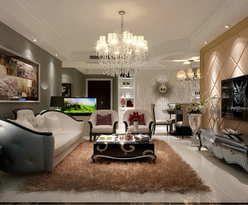 New Classical Style A Living Room-ID:166793312