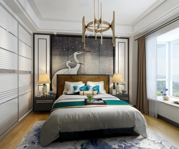 New Chinese Style Bedroom-ID:821389988