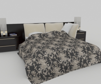 Modern Double Bed-ID:804720276