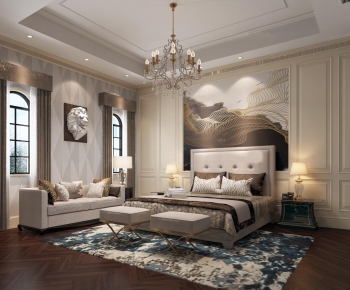 Simple European Style Bedroom-ID:993877254