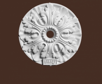 European Style Plaster Carved Top Plate-ID:497599516