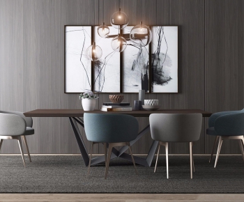 Modern Dining Table And Chairs-ID:508821285