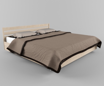 Modern Double Bed-ID:252565218