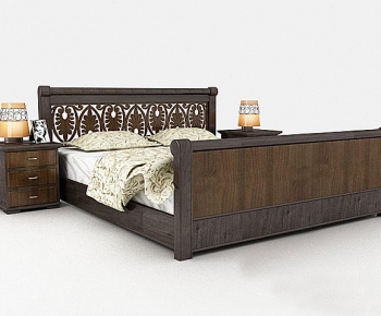 European Style Double Bed-ID:520785986