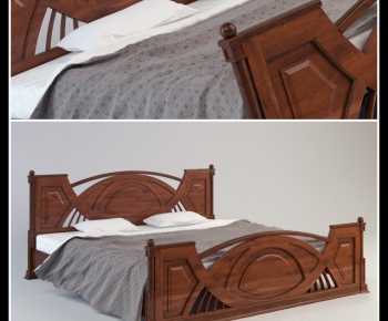 European Style Double Bed-ID:444997274