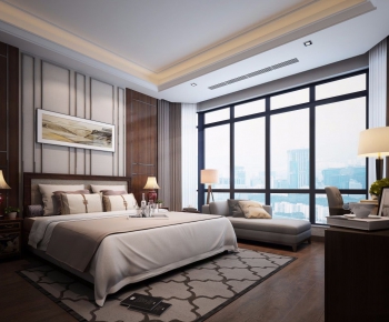 New Chinese Style Bedroom-ID:660949766