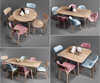 Nordic Style Dining Table And Chairs-ID:247449584