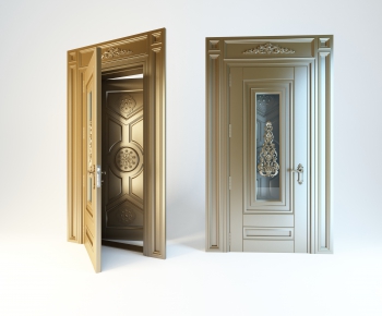 Modern Solid Wood Door-ID:182225459
