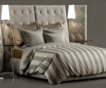 Modern Nordic Style Double Bed-ID:648632214