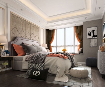 Simple European Style Bedroom-ID:389172681