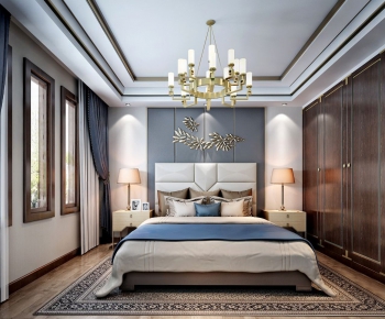 New Chinese Style Bedroom-ID:884439747