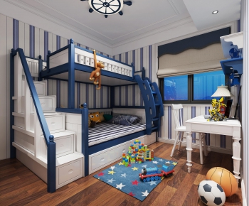 Mediterranean Style Boy's Room And Son's Room-ID:208977429