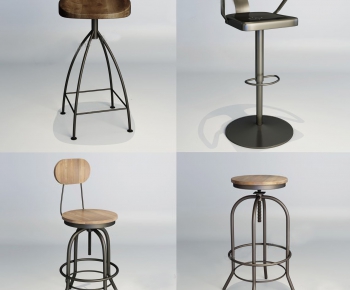 Industrial Style Bar Chair-ID:195198646