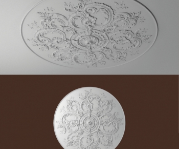 European Style Plaster Carved Top Plate-ID:565988995