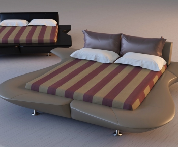 Modern Double Bed-ID:298655856