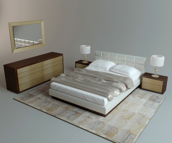 Modern Double Bed-ID:680834513