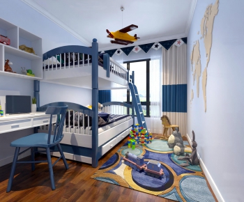Mediterranean Style Children's Room-ID:498653987