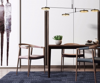 Modern Nordic Style Dining Table And Chairs-ID:987790252
