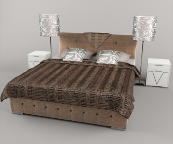 Modern Double Bed-ID:916572281