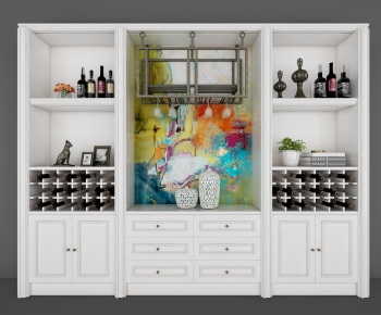 Simple European Style Wine Cabinet-ID:240431411