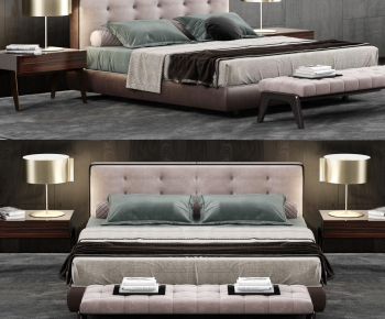 Modern Double Bed-ID:491949844