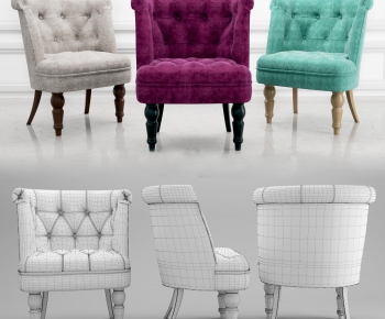 European Style New Classical Style Single Chair-ID:979035655