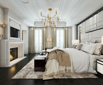 Modern American Style Bedroom-ID:898163764