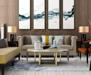 New Chinese Style Sofa Combination-ID:114528186