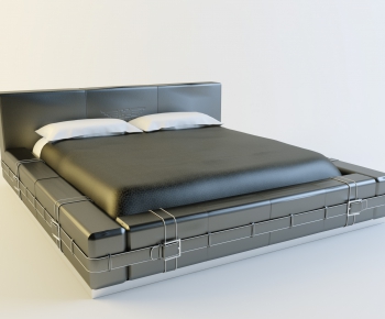 Modern Double Bed-ID:945639484