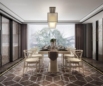 New Chinese Style Dining Room-ID:890274775