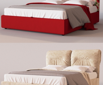 Modern Double Bed-ID:295840121