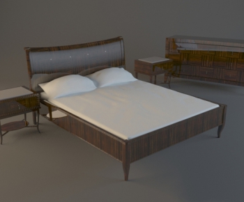 Modern Double Bed-ID:111239791