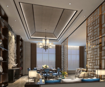 New Chinese Style Dining Room-ID:664167564